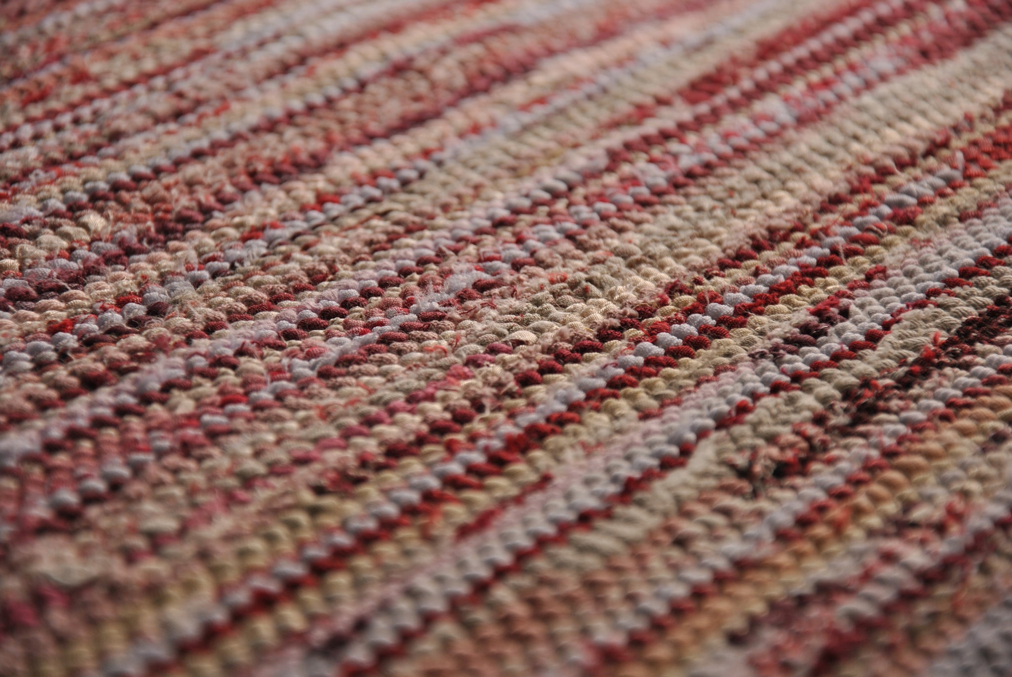 Fleckerlteppich aus Baumwolle