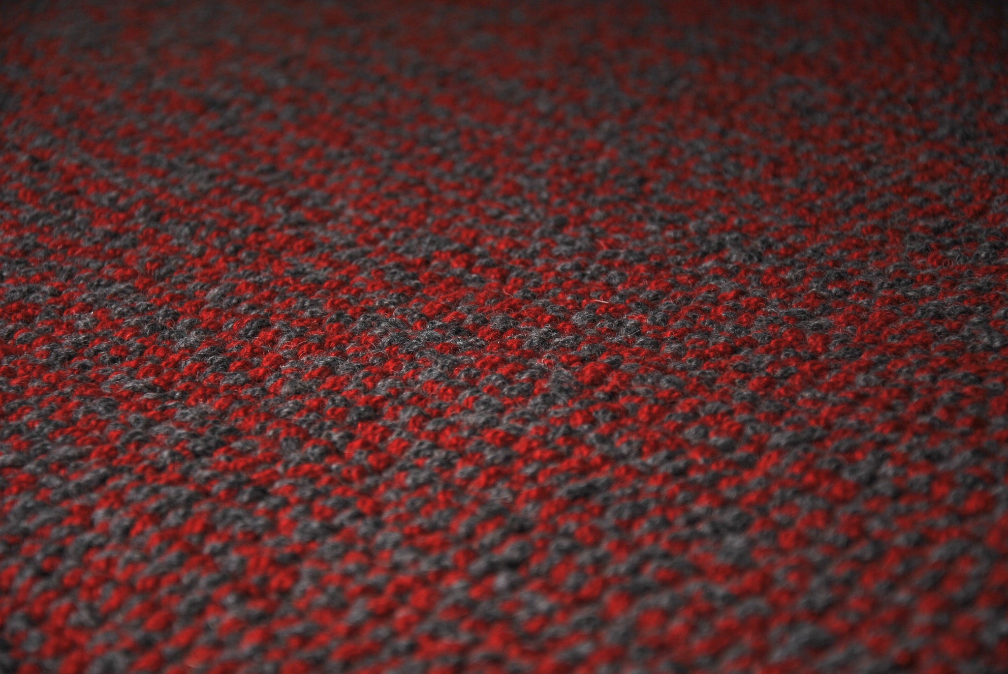 Handwebteppich Wolly Dunes 3180 - Rot, grau